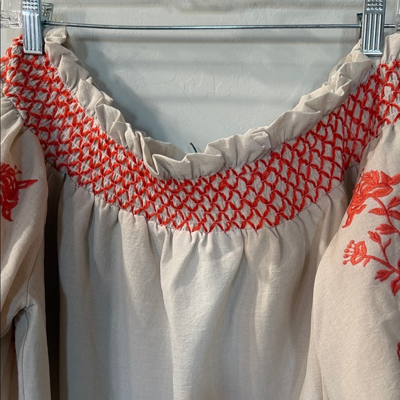 NWT Umgee Embroidered Off-Shoulder Dress Size Medium - Picture 3 of 6